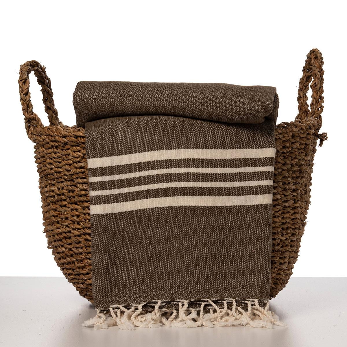 Krem Sultan XL Throw Brown
