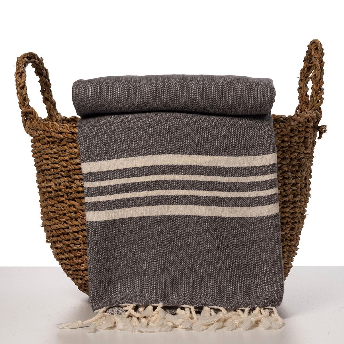 Krem Sultan XL Throw Dark Grey