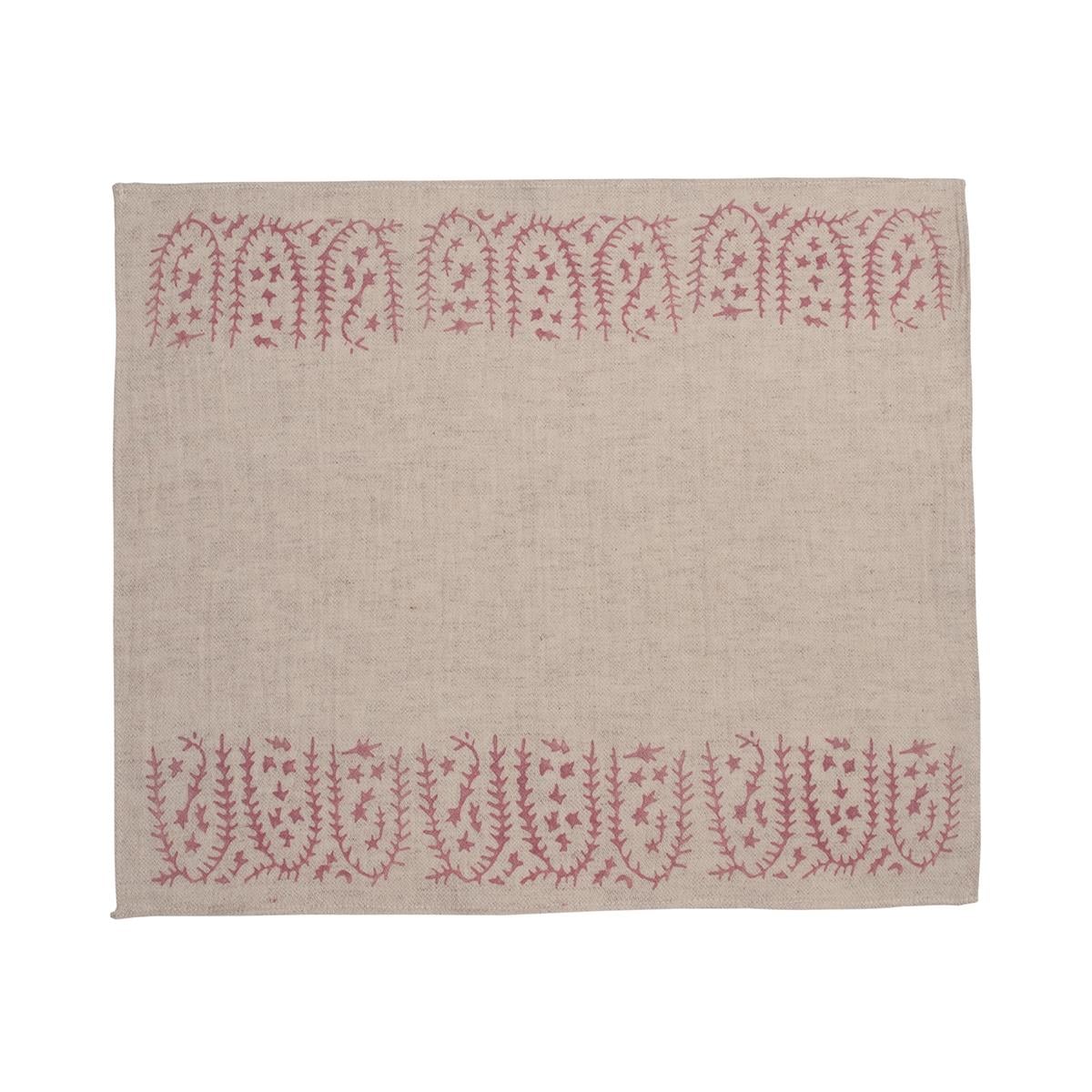 Tulip Napkin Natural - Dusty Rose