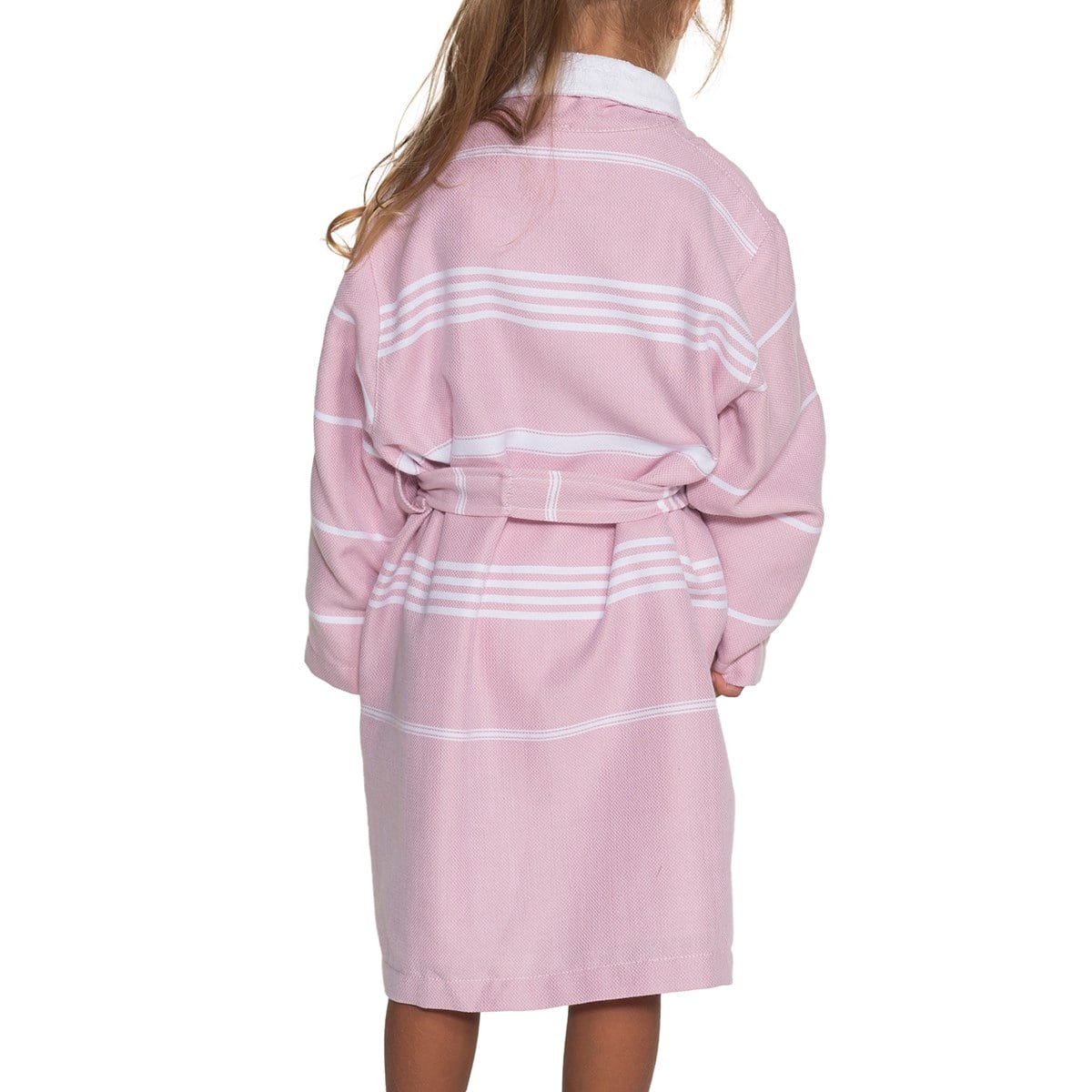 Leyla with Terry Lining Kids Bathrobe Rose Pink