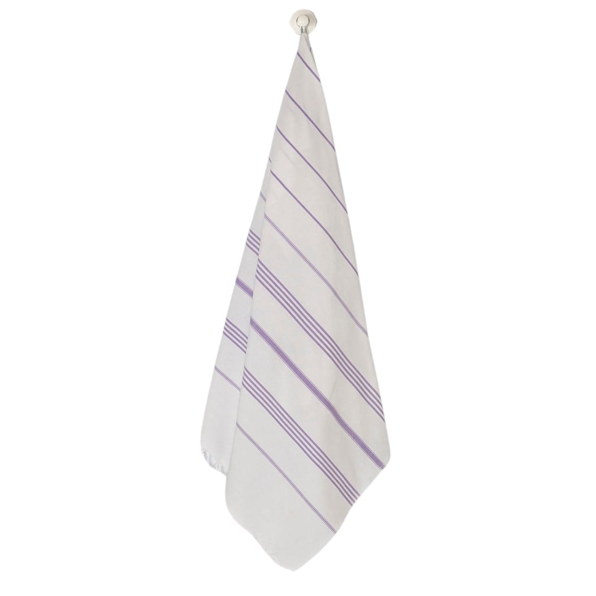 Leyla Peshtemal White - Dark Lilac