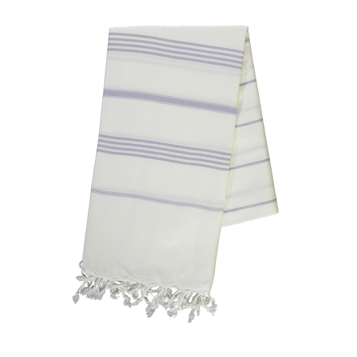 Leyla Peshtemal White - Lilac