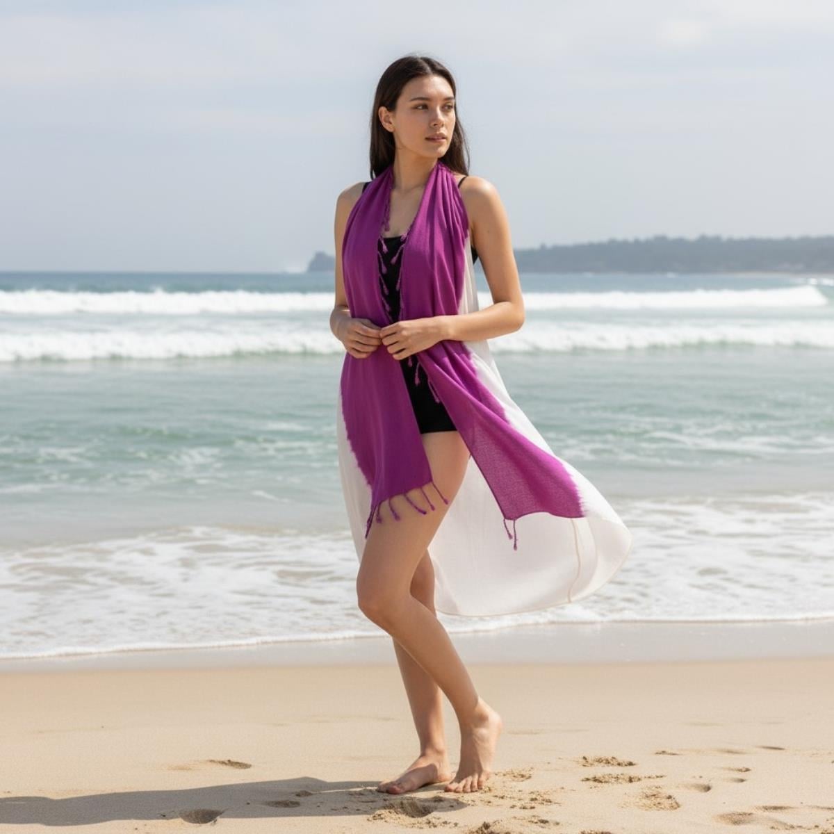 Minzi Pareo Natural - Light Purple