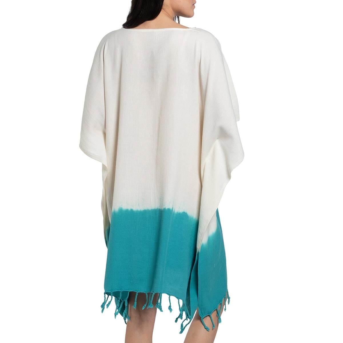 Minzi Tunic Natural - Fanfare Green