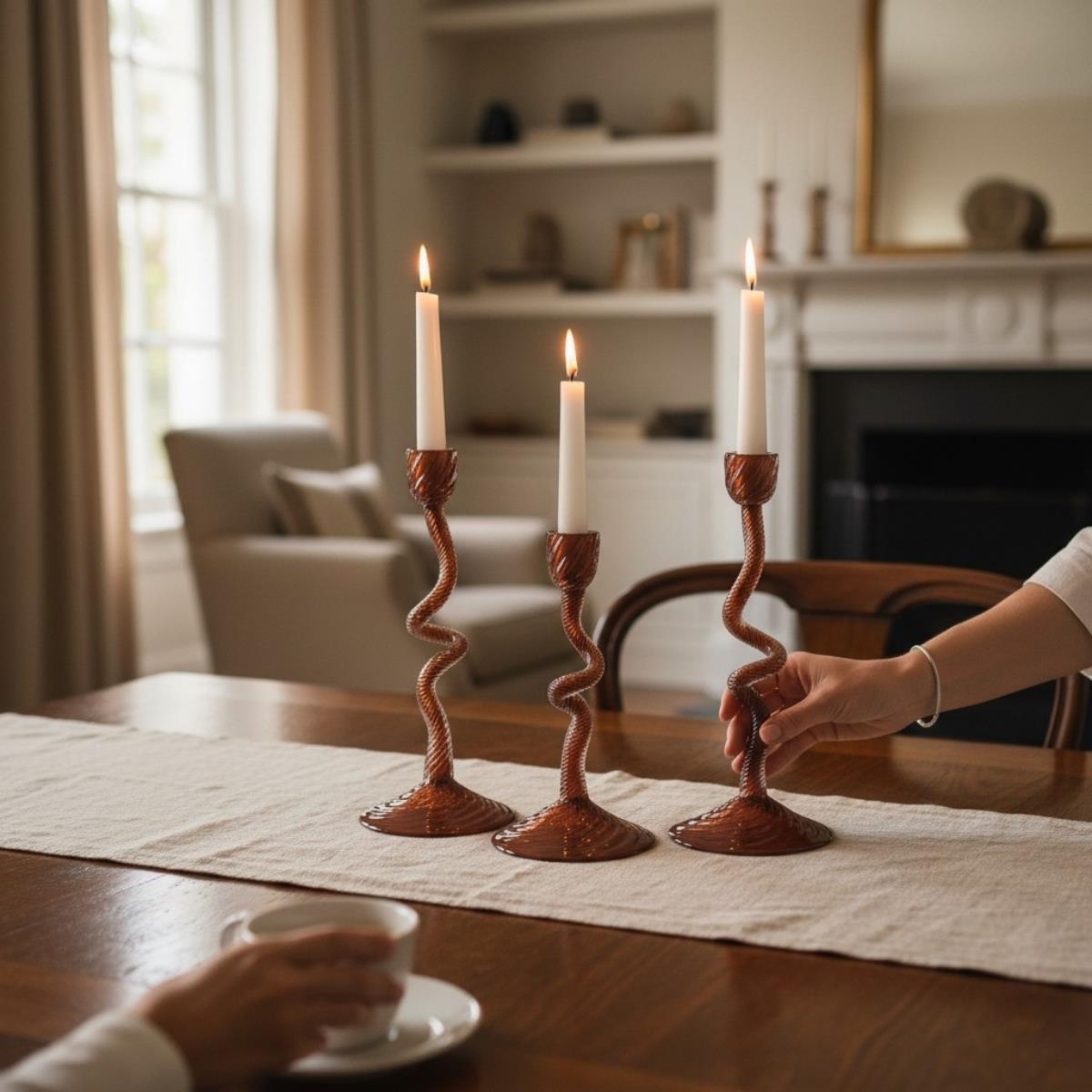 Obje Şamdan Tarçın Ev Aksesuarı Doğaçlama 01