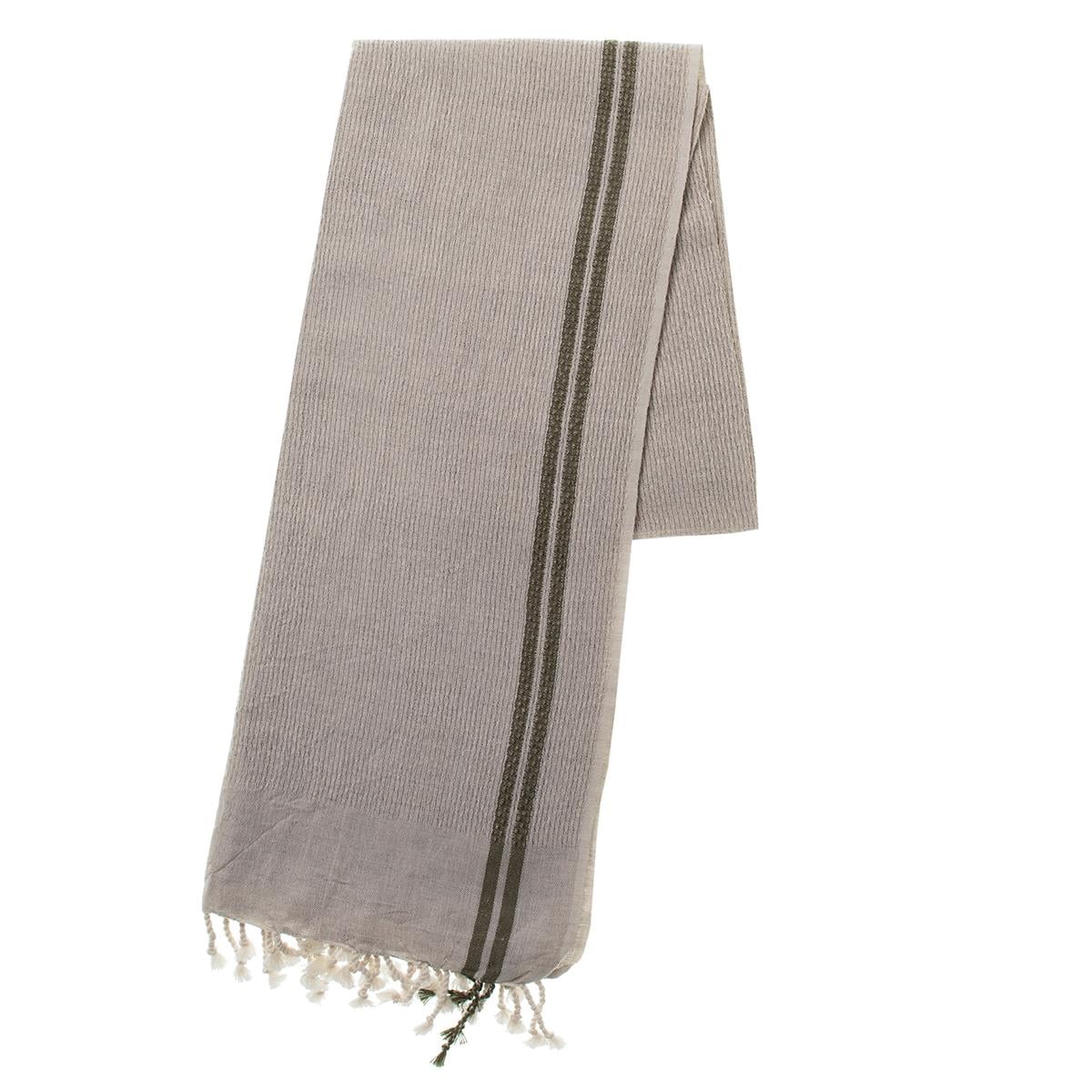 Honeycomb Peshtemal Dark Grey - Khaki