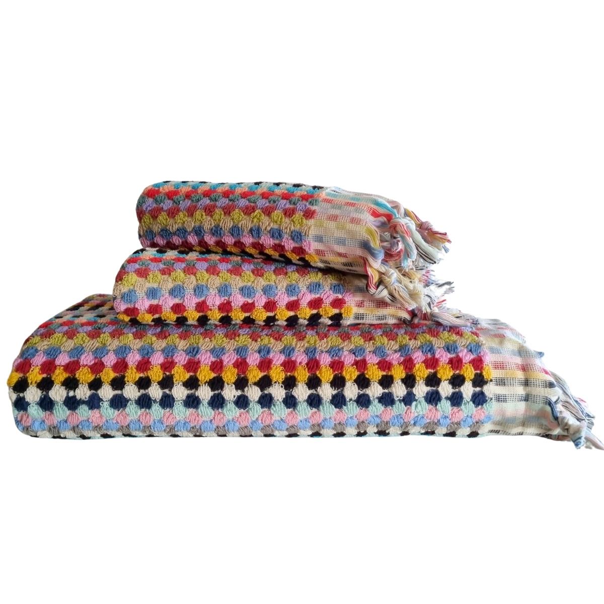 Pompom Towel Multi Color 01