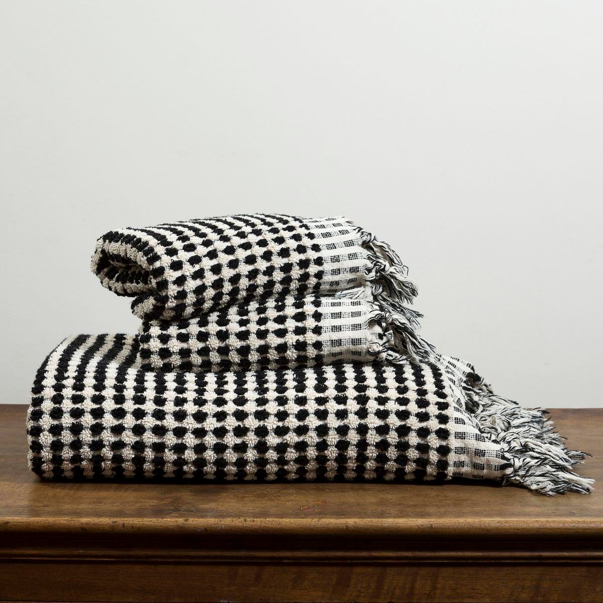 Pompom Havlu Ham - Siyah