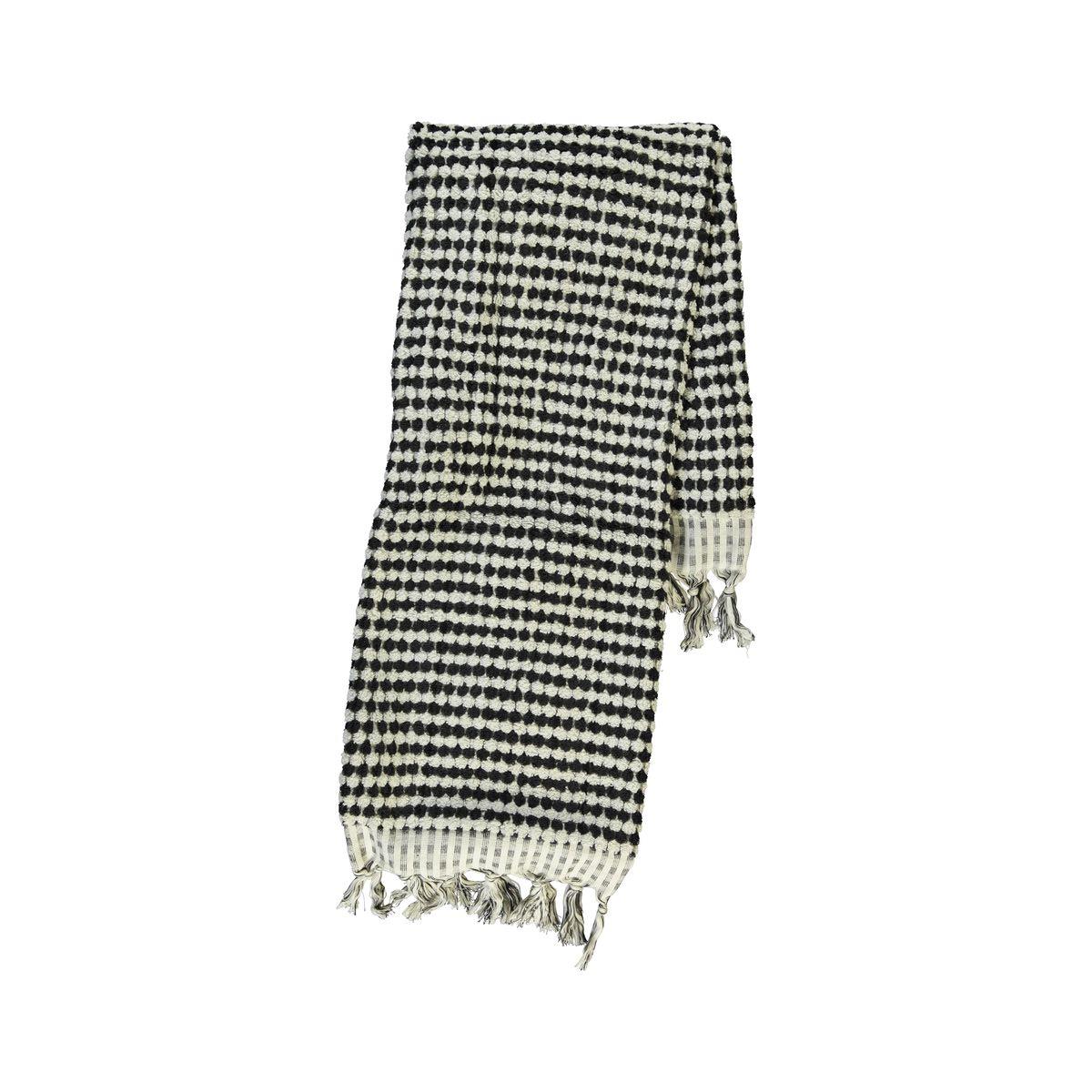 Pompom Havlu Ham - Siyah