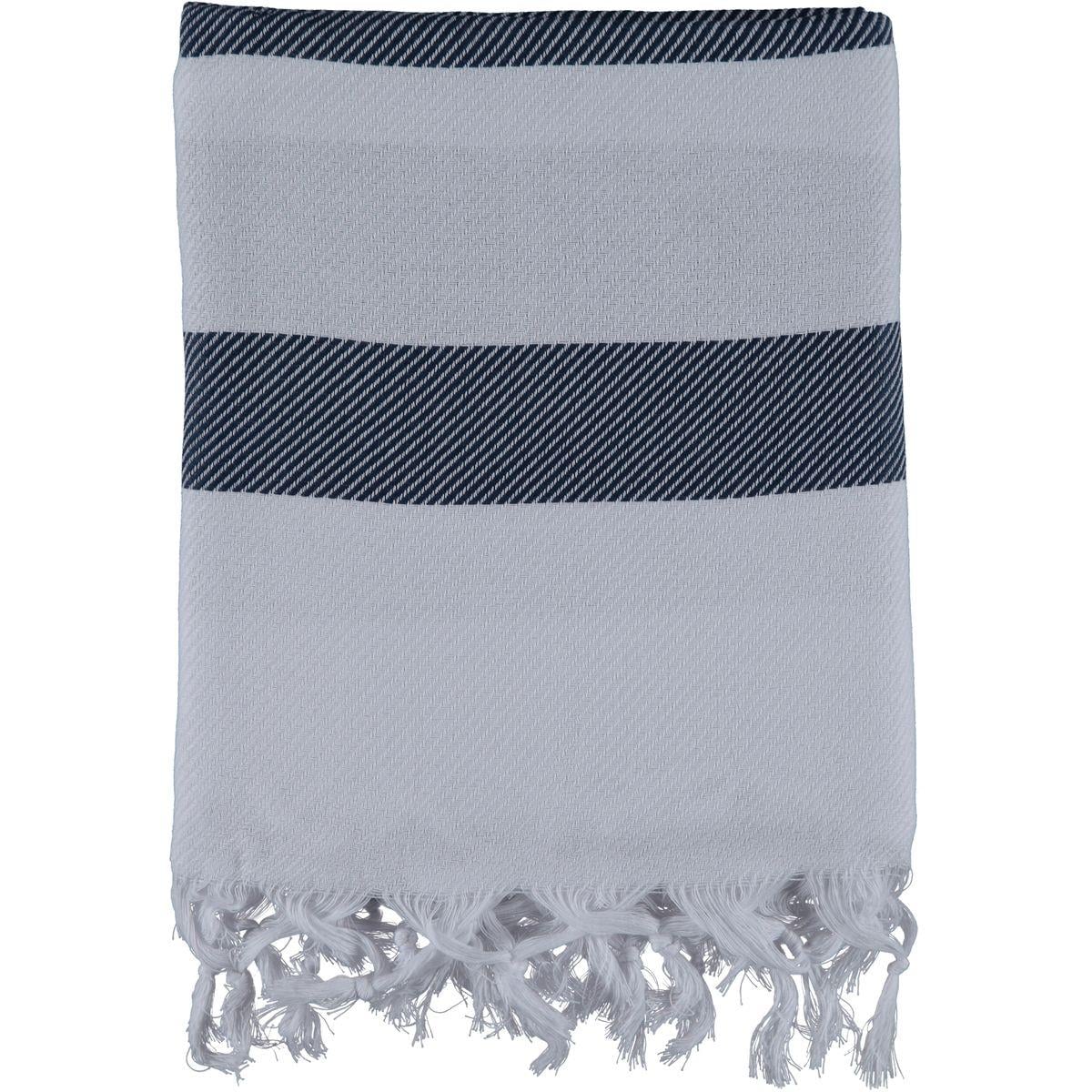 Soho Peshtemal White - Navy