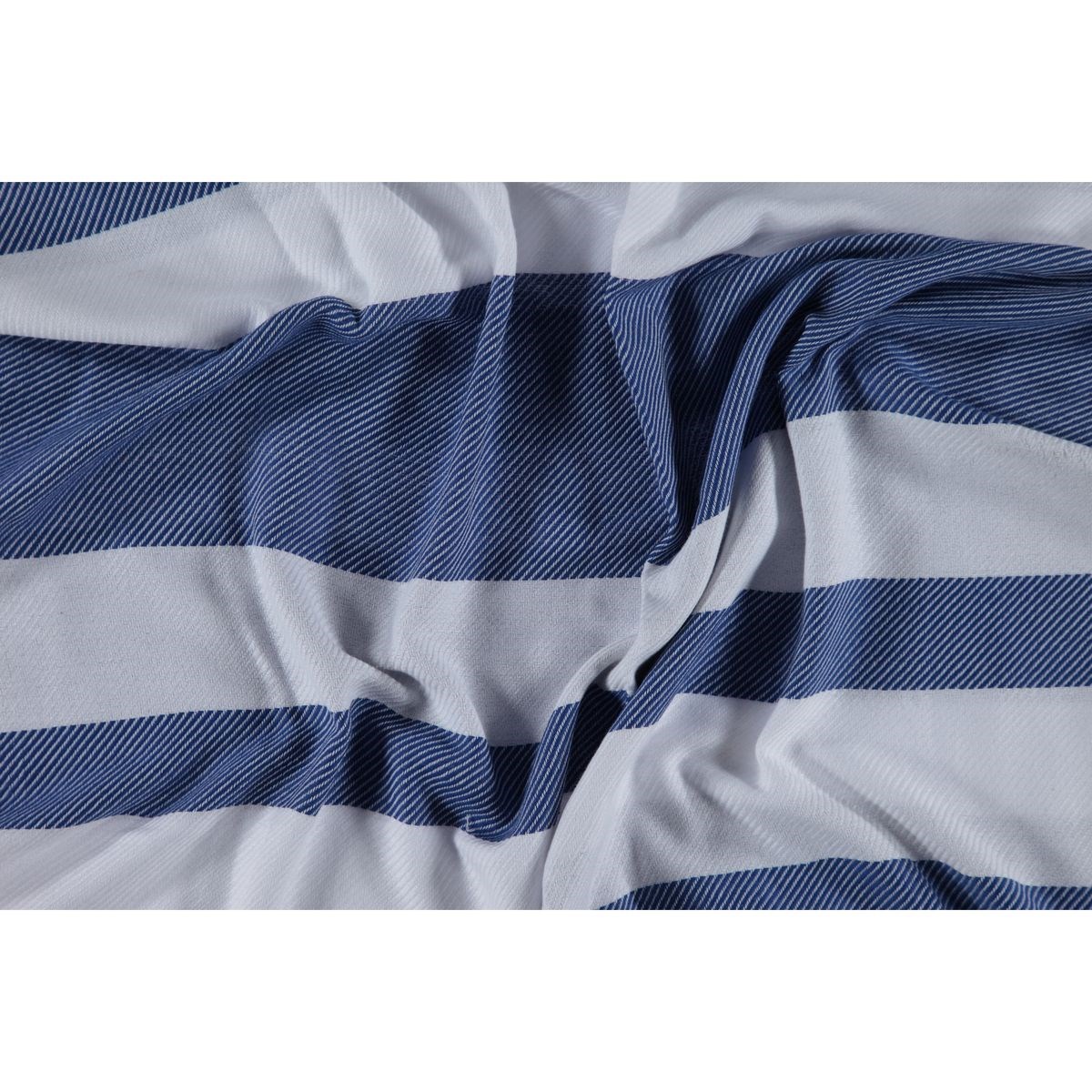 Soho Peshtemal White - Royal Blue
