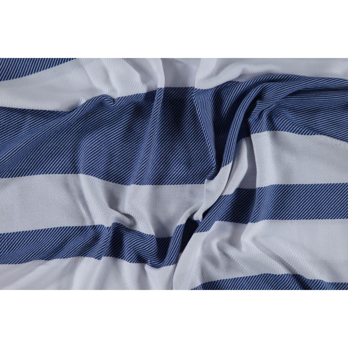 Soho Peshtemal White - Royal Blue