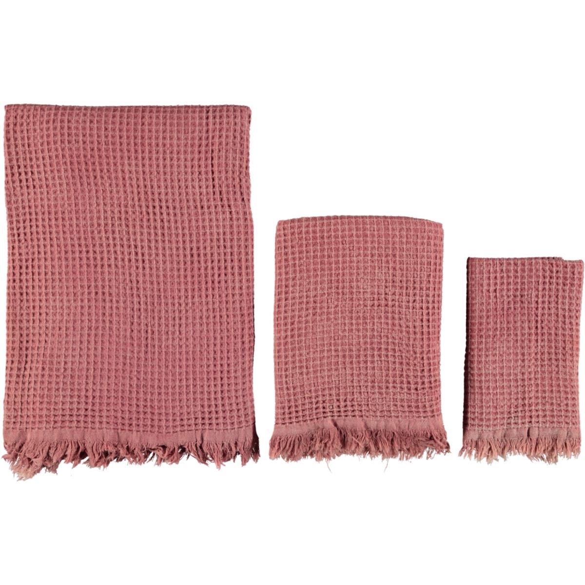Stone Waffle Throw Dusty Rose