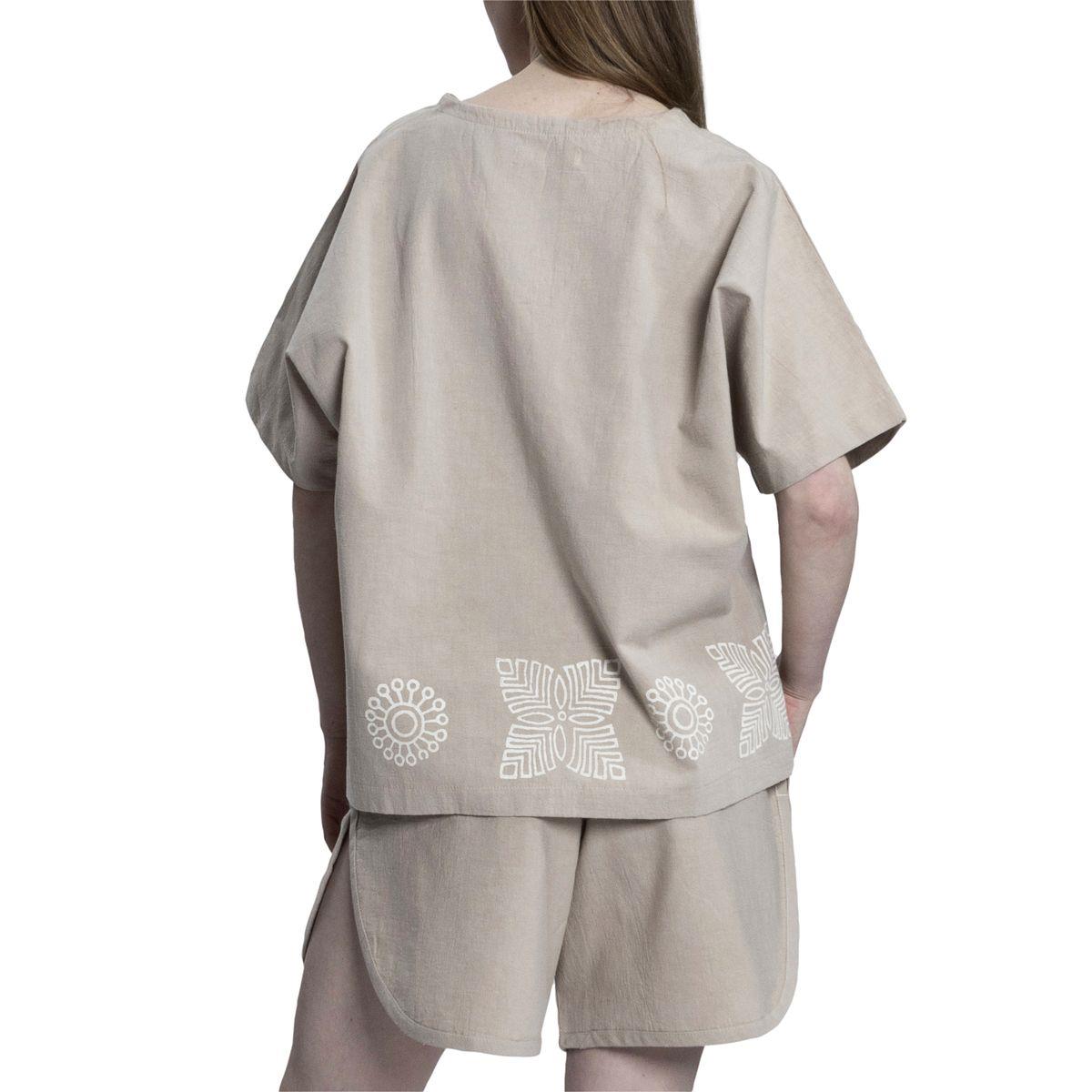 Stone Printed Shorts Taupe