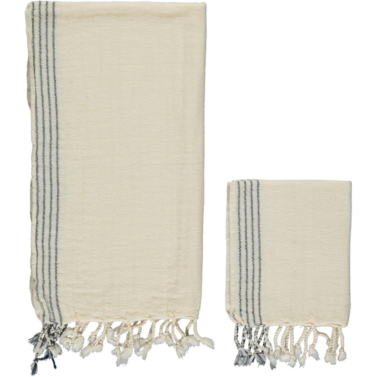 Zehra Peshkir Natural - Navy