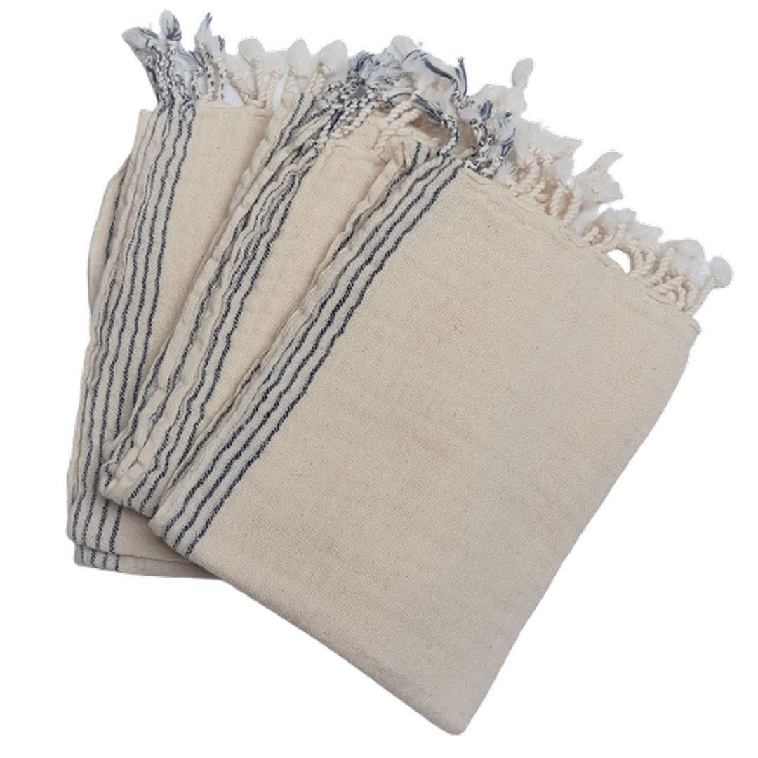 Zehra Peshkir Natural - Navy