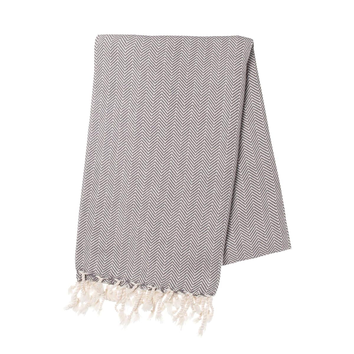 Zigzag Peshtemal Light Grey