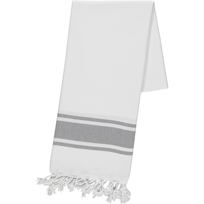 Arya Peshtemal White - Dark Grey