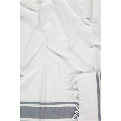 Arya Peshtemal White - Navy