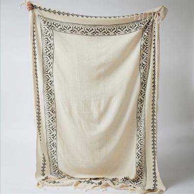 Ayana Throw Natural - Black