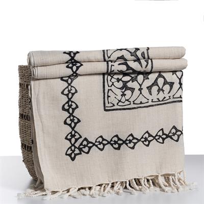 Ayana Throw Natural - Black