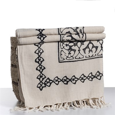 Ayana Throw Natural - Black
