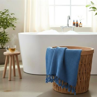 Honey Peshtemal Dark Blue