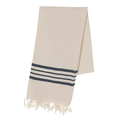 Bath & Beach Towel Krem Sultan Peshtemal Natural - Navy