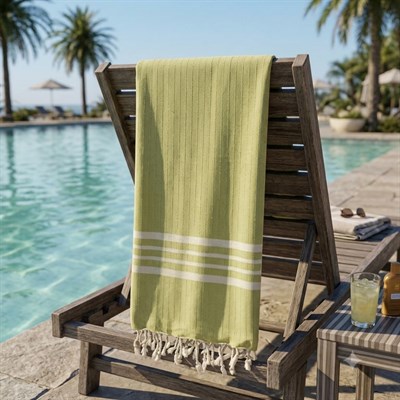 Bath & Beach Towel Krem Sultan Peshtemal Green