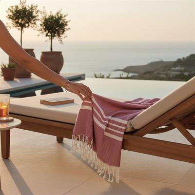 Bath & Beach Towel Krem Sultan Peshtemal Dusty Rose