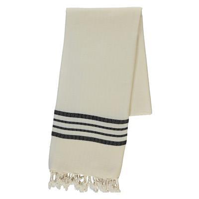 Bath & Beach Towel Krem Sultan Peshtemal Natural - Black
