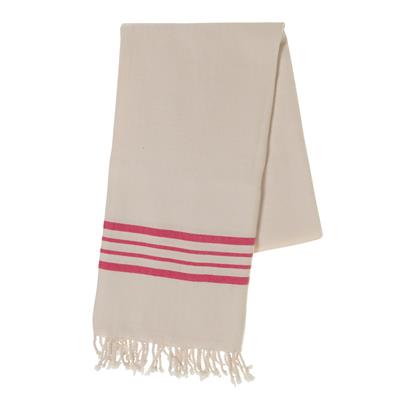 Bath & Beach Towel Krem Sultan Peshtemal Natural - Fuchsia