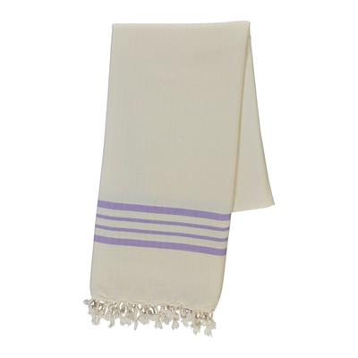 Bath & Beach Towel Krem Sultan Peshtemal Natural - Dark Lilac