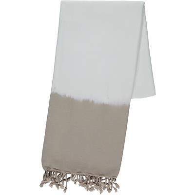 Tie Dye Peshtemal White - Taupe