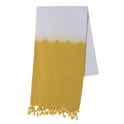 Tie Dye Peshtemal White - Yellow