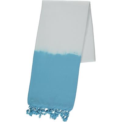 Tie Dye Peshtemal White - Turquoise