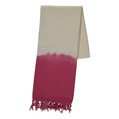 Tie Dye Peshtemal Natural - Fuchsia