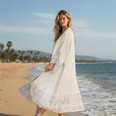Belda Caftan Natural - Beige