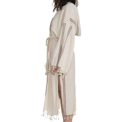 Buse Bathrobe with Hood Natural - Brown