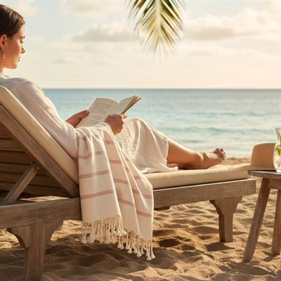 Carcar Peshtemal Natural - Red