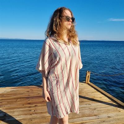 Denis With Hood Tunic Fuchsia