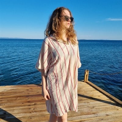 Denis With Hood Tunic Fuchsia