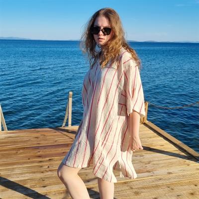 Denis With Hood Tunic Fuchsia