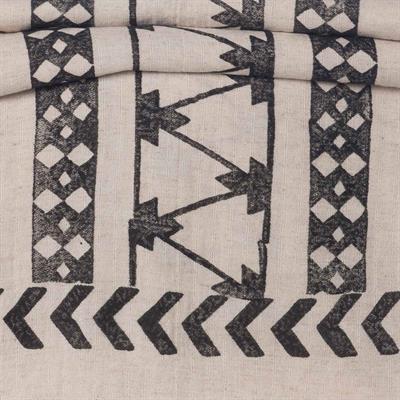 Dicle Throw Natural - Black