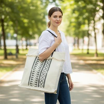 Dora Bag Natural - Dark Grey