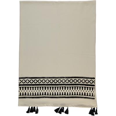 Dora Throw Natural - Black