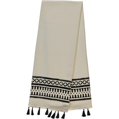 Dora Throw Natural - Black