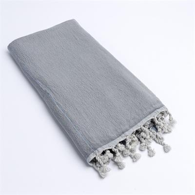 Double Peshtemal Dark Grey - Blue