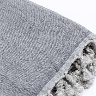 Double Peshtemal Dark Grey - Blue