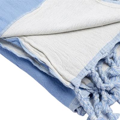 Double Peshtemal Blue - Natural